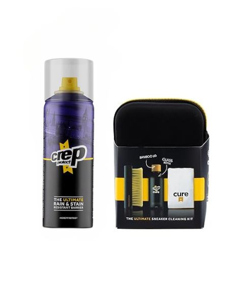 Crep Protect Ultimate Rain & Stain Shoe Spray & Cleaning Kit (Bundle Gift Packs) (Spray + Cure Kit) Black